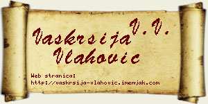 Vaskrsija Vlahović vizit kartica